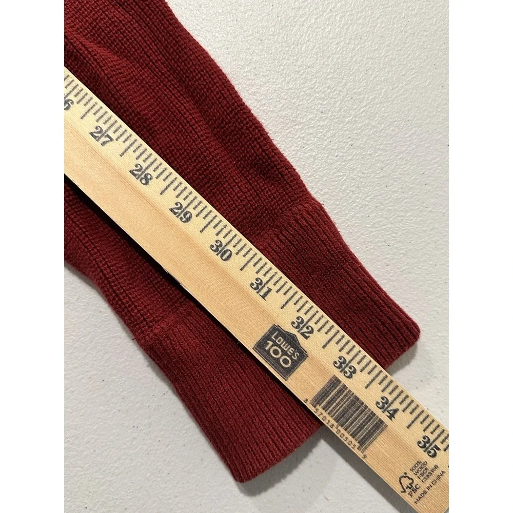 Eddie Bauer 1/4 Zip Knit 100% Cotton Pullover Sweater Men's‎ Size Large Dark Red